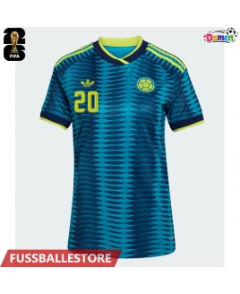 Günstige Kolumbien Juan Fernando Quintero #20 Auswärtstrikot Damen WM 2026 Kurzarm